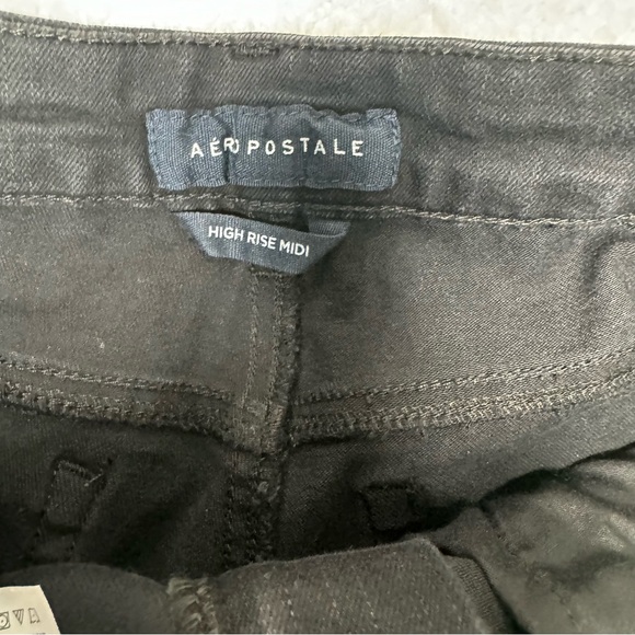 NWT  AERO HIGH RISE MIDI 3'' FLEX EFFECTS 4 WAY STRETCH DENIM SHORTS SZ 8 BLACK - Picture 7 of 10